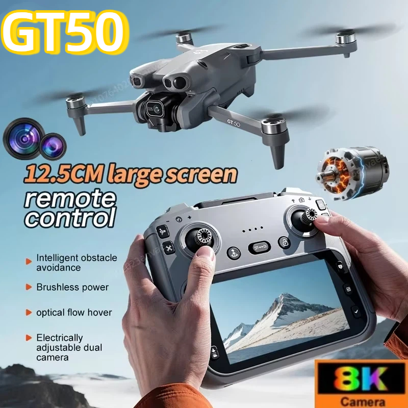 Drone Gimbal Brushless - GT50 RC Drone 8K HD Aerial
